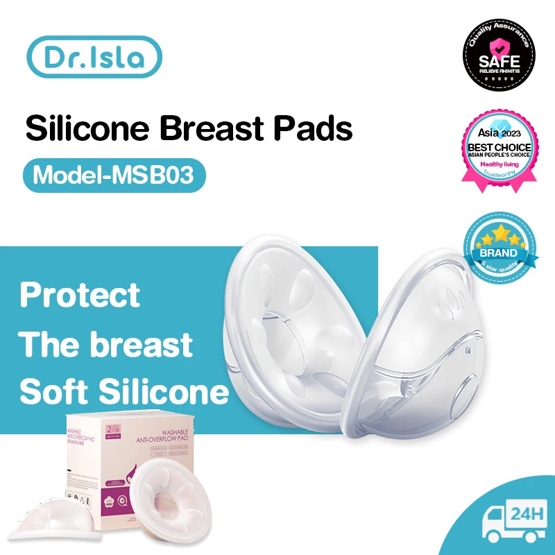 Dr.isla MSB03 2 pièces économiseur de lait portable pour l'allaitement collecteur de lait maternel manuel coque de sein en Silicone tasse de collecte de lait