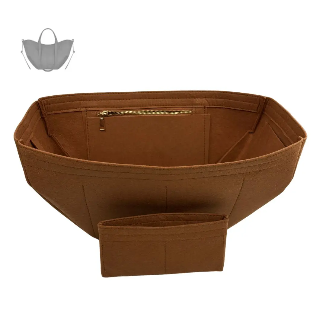 Mini fourre-tout en feutre de qualité supérieure fait à la main pour cyme et cyme, insert en poudre de stockage, organisateur de sac, garde la forme