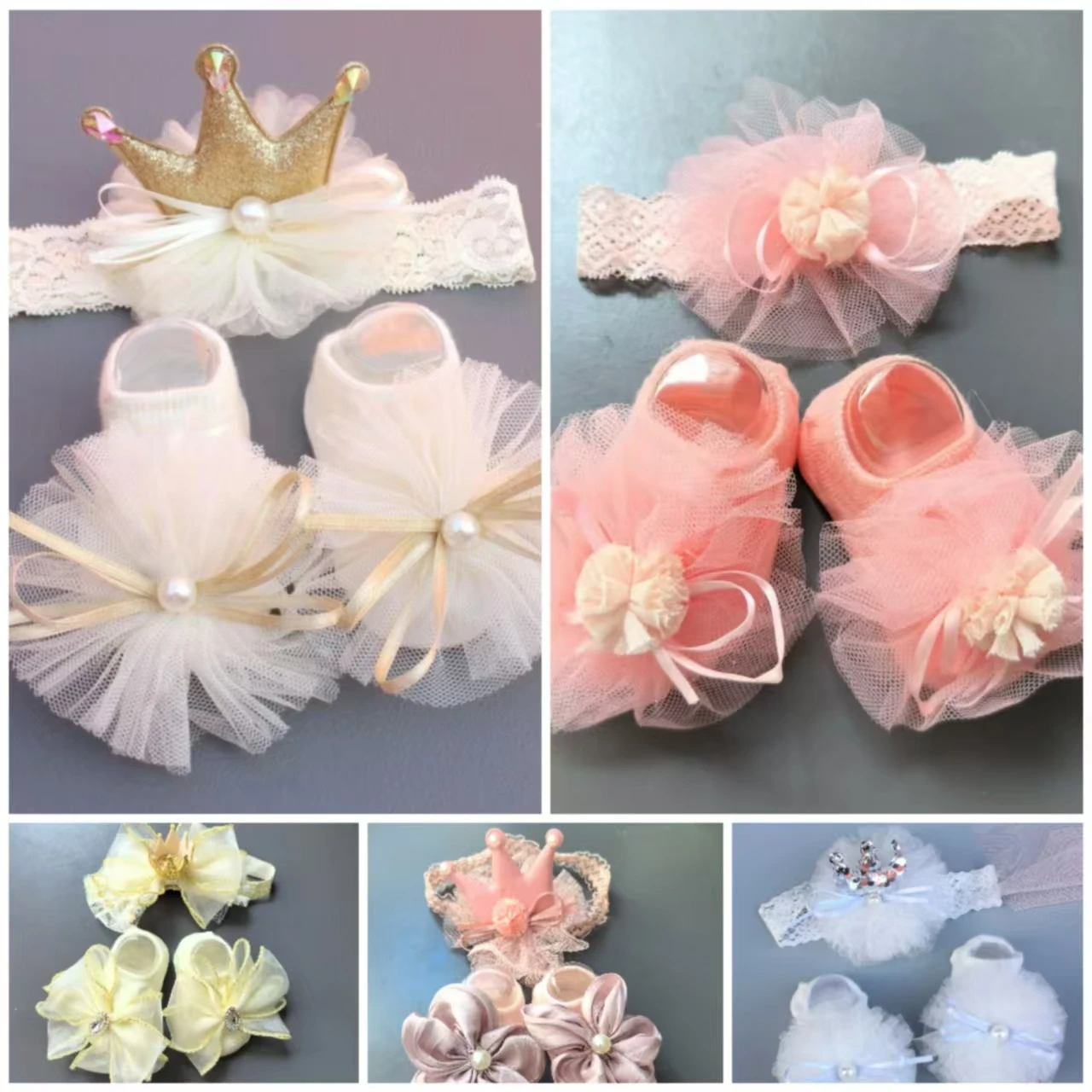 Ensemble de Chaussettes de Sauna pour Bébé, Bandeau de Sauna Doux et Confortable, Bandeau de Sauna pour Bébé, Chaussettes de Bateau MiniInTheBox, Chaussettes de Sol