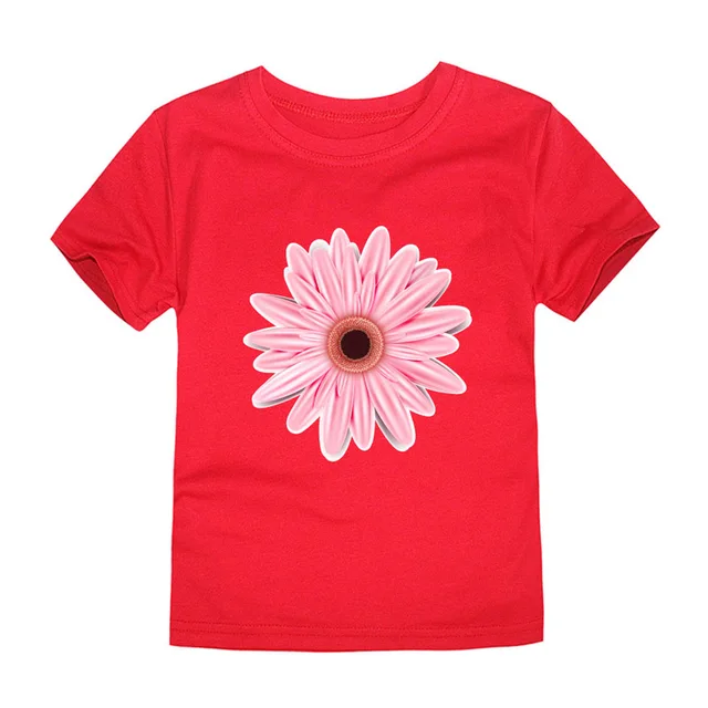 T-shirt 2024 coton pour filles, motif floral et papillon, vert et blanc, vêtements d'été coréens pour enfants et adolescents de 2, 4, 6, 8, 10 et 12 ans, nouvelle collection 100% – Image 2