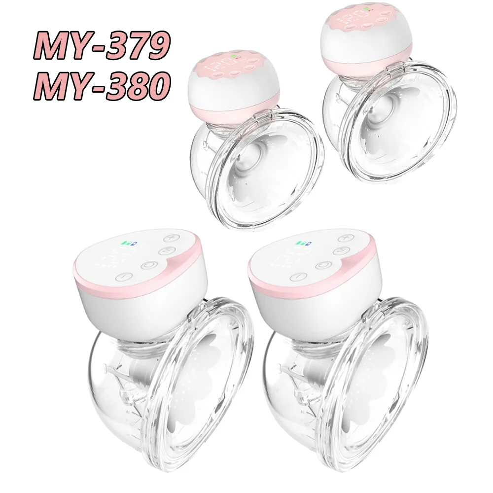 Tire-lait électrique portable pour l'allaitement, 4 modes, 12 niveaux d'aspiration, faible bruit, collecteur de lait de 180ml, mains libres