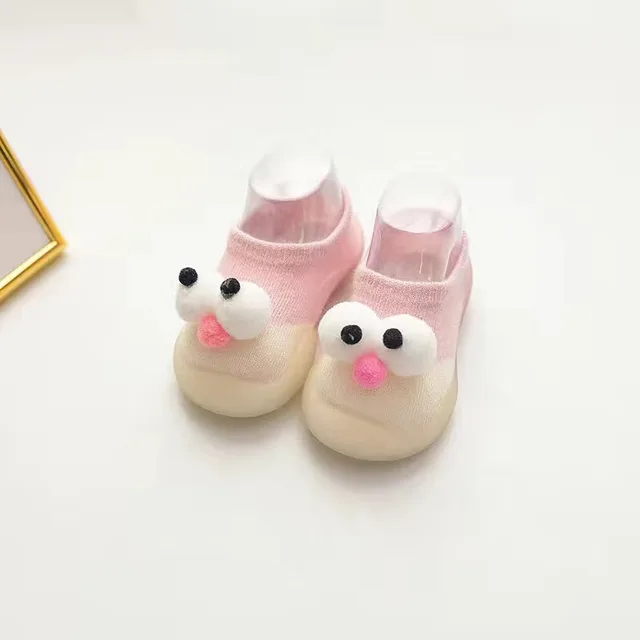 Chaussures d'été en coton peigné pour enfants, anti-ald et respirantes, semelle souple, chaussures de marche pour bébé, chaussettes de sol en maille pour bébé, nouveau – Image 3