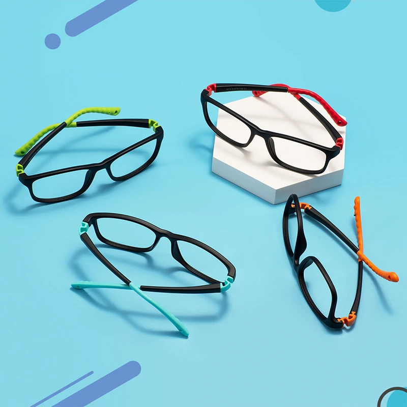 Monture de lunettes colorée pour enfants, lunettes TR90 flexibles pour enfants, petites lentilles pour délinquants optiques médicaux, légères et durables