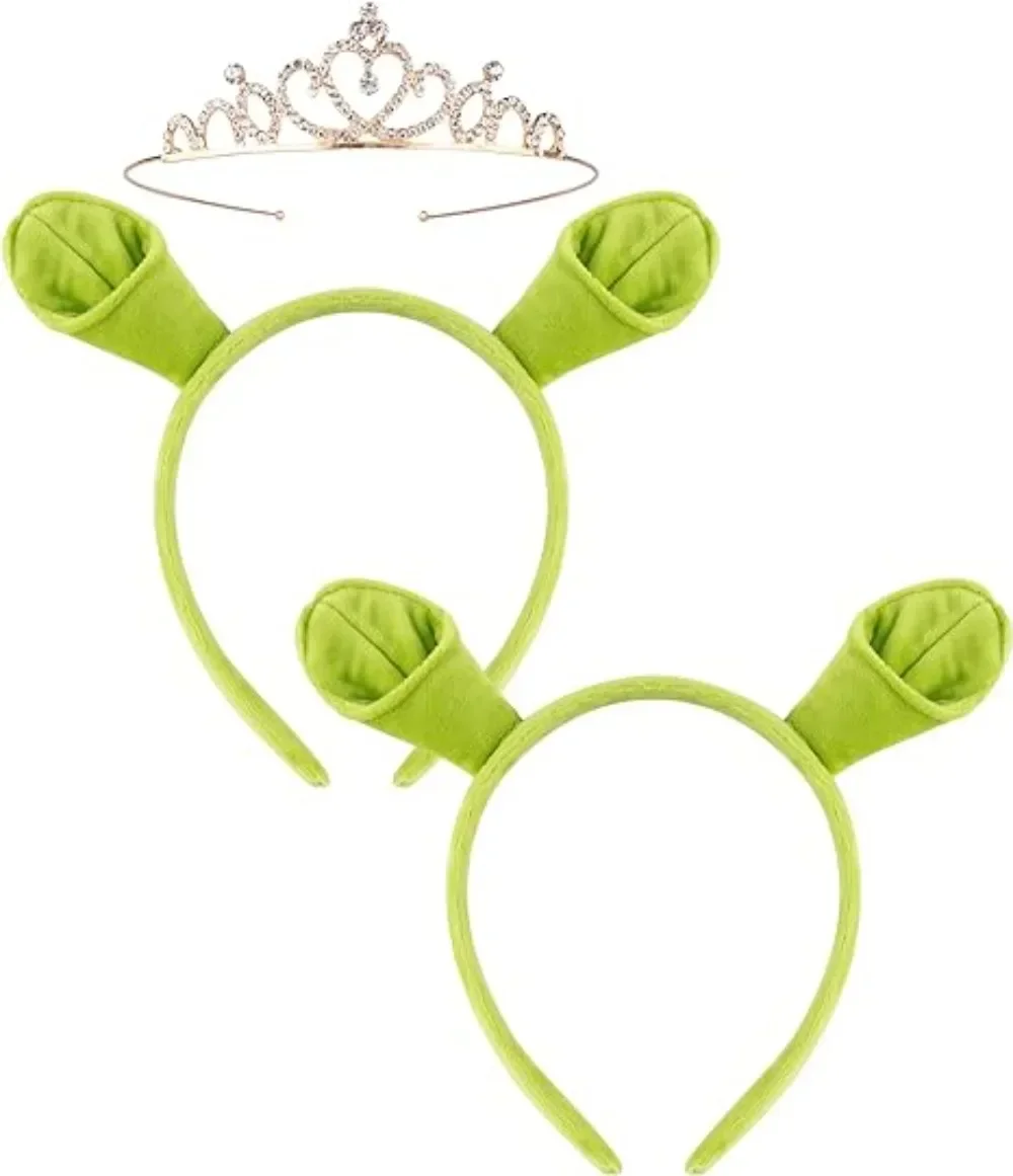 Fiona Cosplay Crown Headband With Ear Costume Accessories Disguise for Adult Women Female Fantasia Halloween Carnival Props