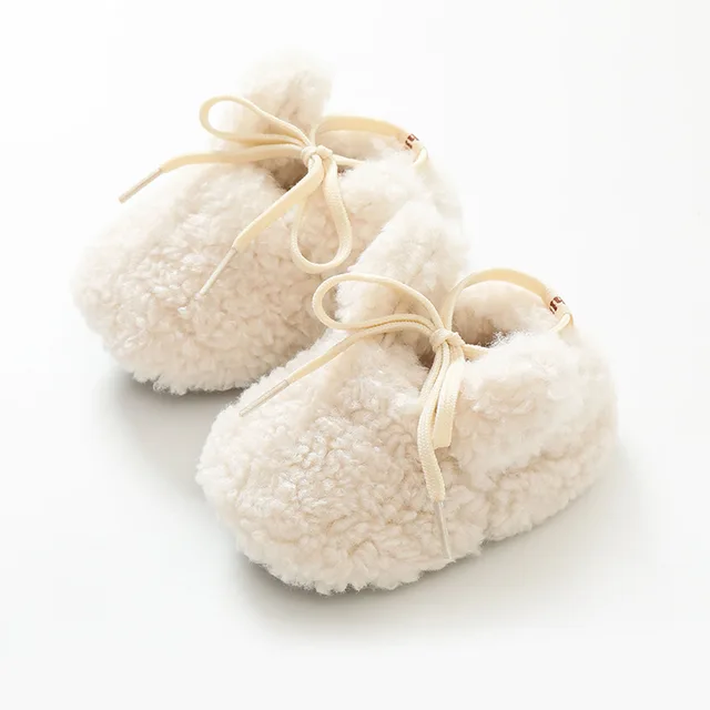 chaussure bebe Chaussures d'hiver pour bébé garçon et fille, chaussons moelleux et doux, premiers cachemire d'agneau, coordonnants, chauds, nouveau-nés, nourrissons, CPull – Image 4