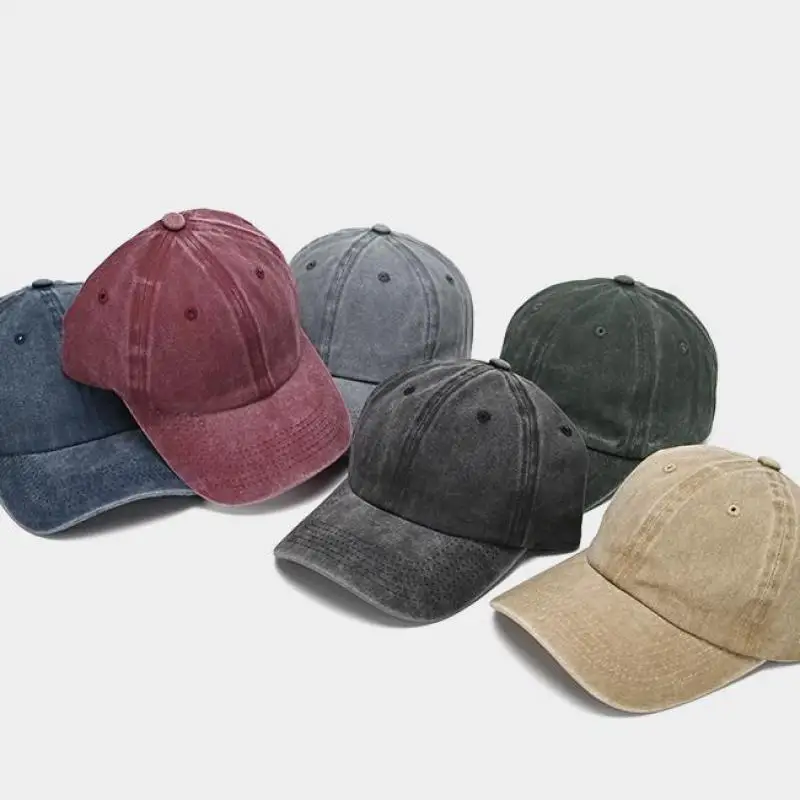 Casquette de Baseball en coton délavé pour hommes et femmes, chapeau à rabat Vintage Hip Hop, couleur unie, chapeau de papa, Casquette en os, Sport décontracté en plein air