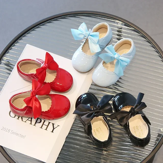 Chaussures habillées en cuir pour petites filles, Oxfords mignons, couleurs vives, chaussures de danse pour spectacle de fête, printemps-automne 2024 – Image 2