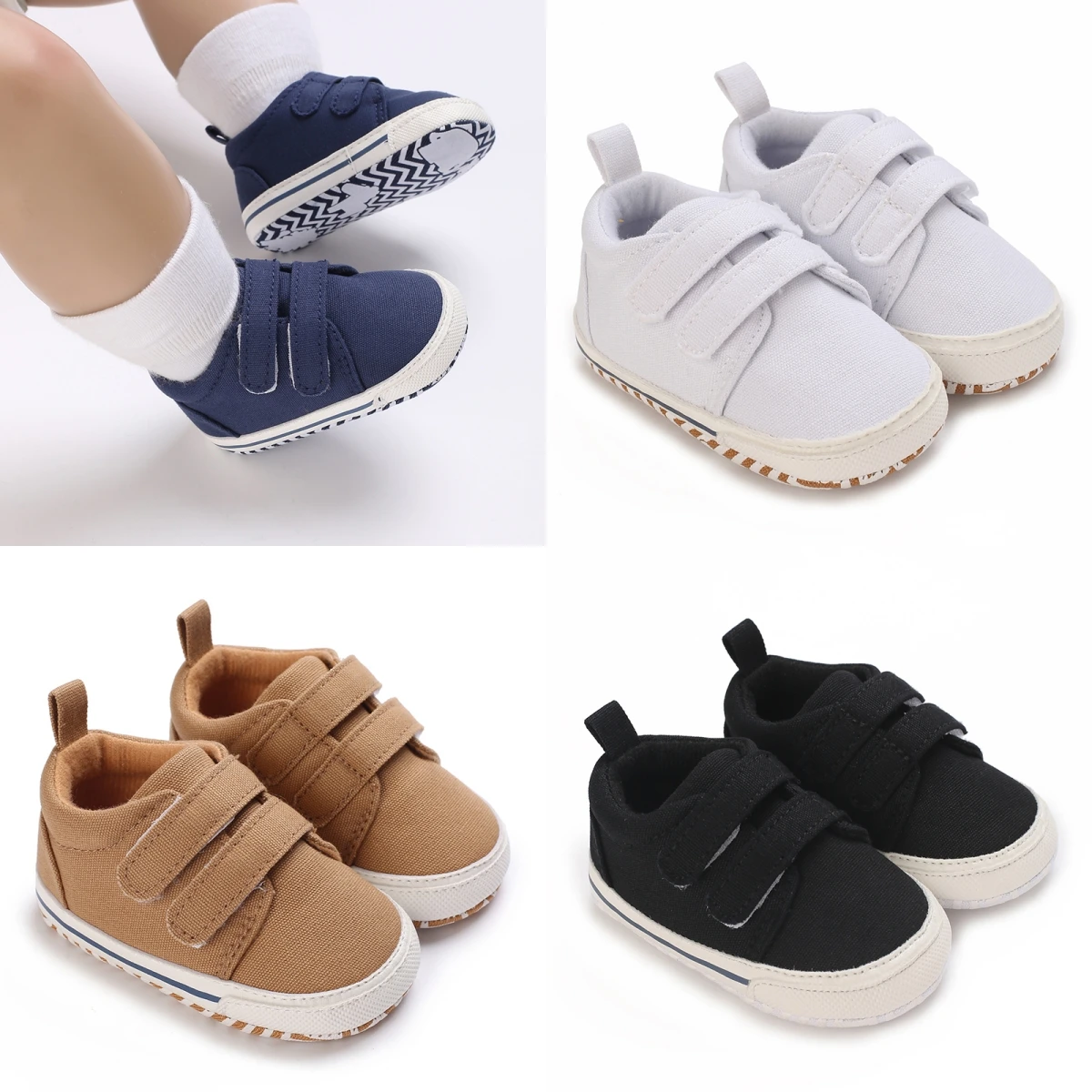 Chaussures de sport décontractées pour garçons et filles nouveau-nés, semelle souple, chaussures préscolaires anti-ald, chaussures de marche de première génération, 0-18M