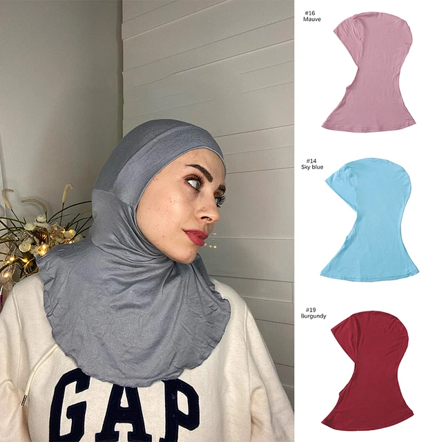 Chapeau de base Hijab pour femmes musulmanes, écharpe de sauna à haute élasticité, long, respirant, garde-cou, document solide, mode Ramadan