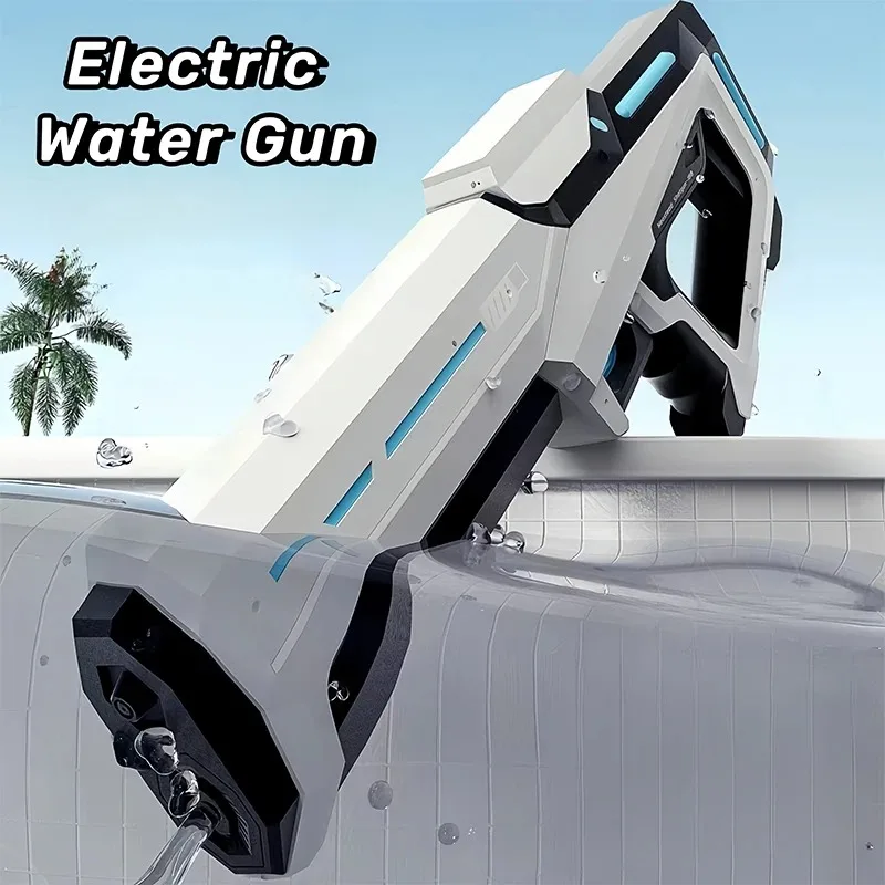 Pistolets à eau électriques pour adultes, puissant gicleur, aspiration automatique d'eau, jouet de plage en plein air d'été, cadeau pour enfants