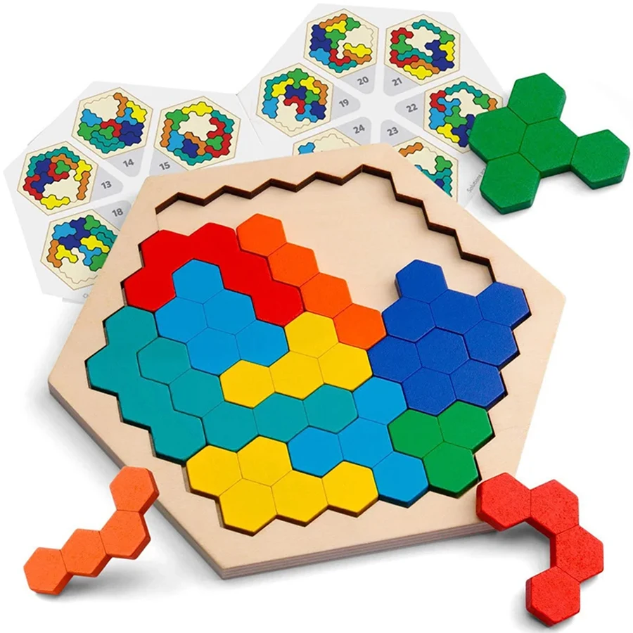 Tangram en bois Puzzle bricolage enfants apprentissage jouets éducatifs pour enfants formation à la réflexion jouet en bois Puzzles jeux Montessori