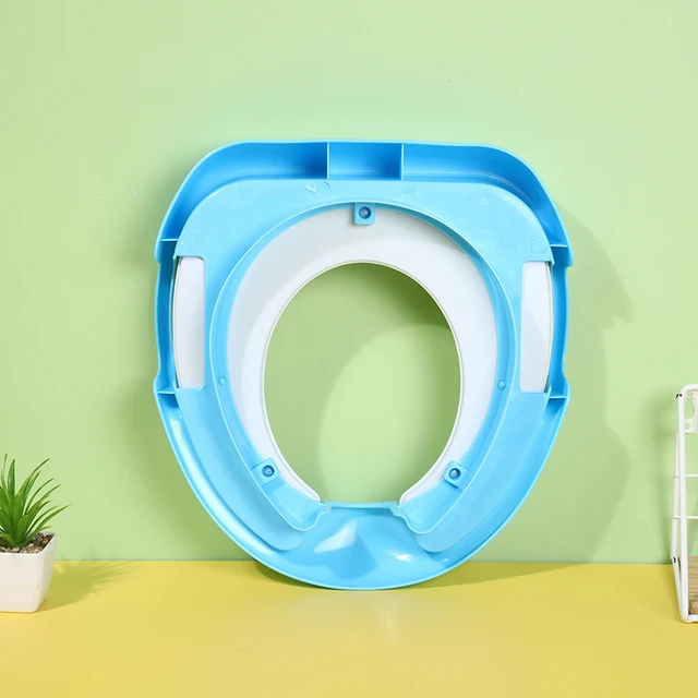 Siège de toilette rembourré en PVC pour enfants, siège de toilette auxiliaire portable pour nourrissons, siège de toilette d'entraînement pour bébés masculins et féminins – Image 3