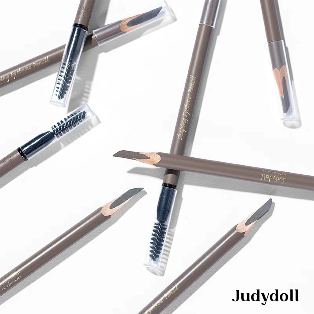 Judydoll stylo à sourcils machette Double tête imperméable longue durée avec brosse condensée crayon à sourcils triangulaire ne se décolore pas