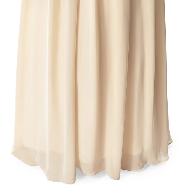 Robe de Demoiselle d'Honneur à Paillettes Argentées, Col en V, Ligne A, Longue Jupe Maxi en Mousseline de Soie, Tenue de Bal, de Soirée Formelle, Sexy – Image 4