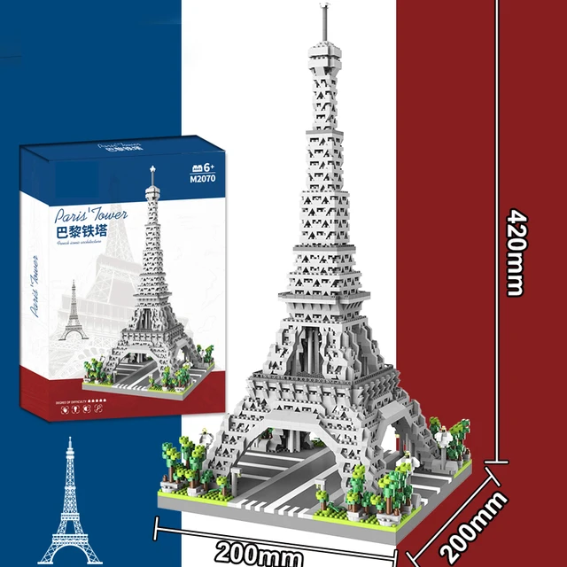 Paris Tower Street View Building Block Mini Diamond Small Particle Assembly Building Block Decoration Toy – Image 6