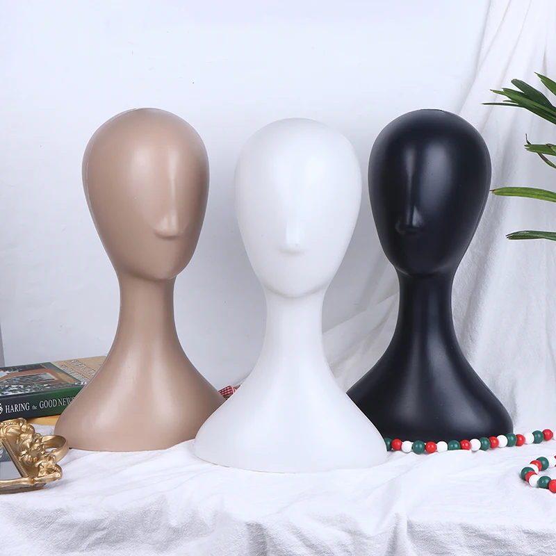 Mannequin abstrait en plastique pour femme, modèle de tête de Mannequin, perruque, chapeau, présentoir de cheveux