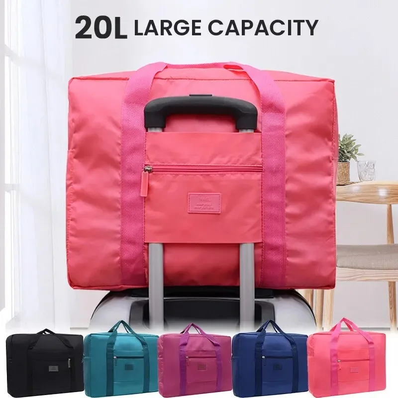 Sac de voyage léger pliable pour femmes et hommes, sac de voyage fourre-tout, bagage à main, week-end, sac de nuit