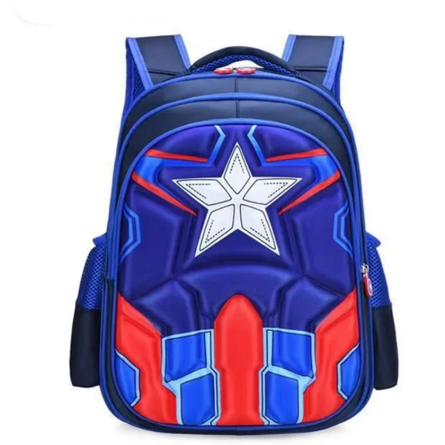 Sac à dos en nylon imperméable pour enfants avec trois compartiments – Idéal pour les étudiants de 3 à 12 ans, Inspiré par étoile à cinq branches – Image 3