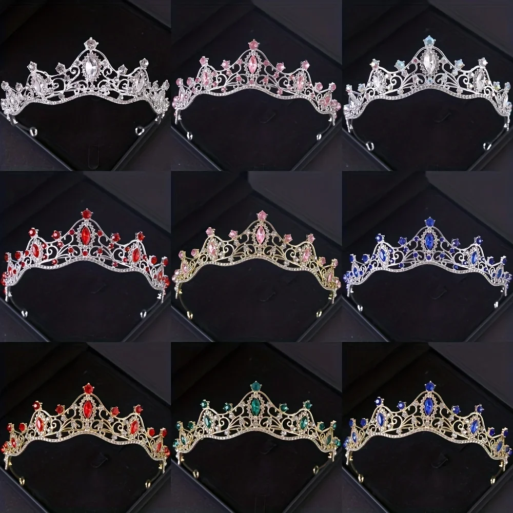 Couronne de Patients en Clip, Diadème de ix, de Bal en Strass, de Sauna, pour Femme, Accessoires de Cheveux de Mariage, Bijoux