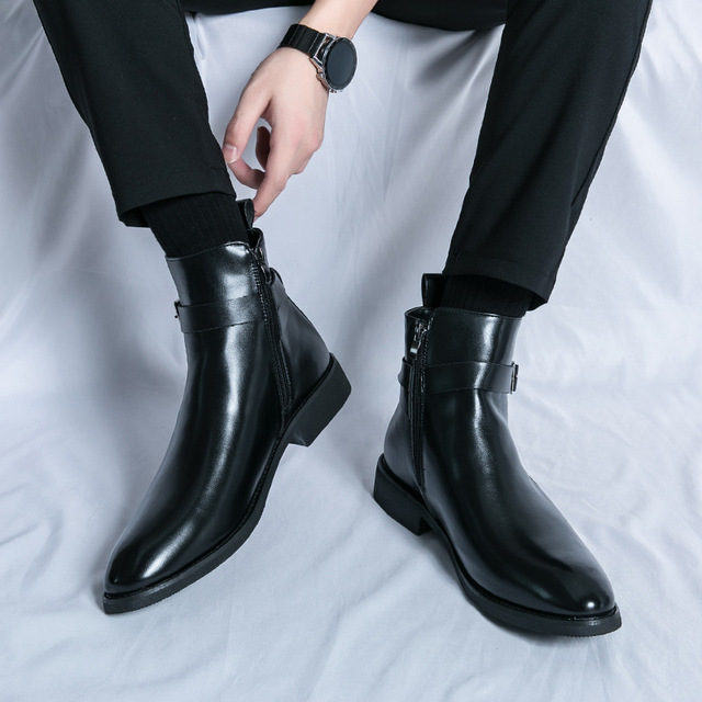 Bottes en cuir non ald pour hommes, chaussures de grande taille, chaussures de confort pour hommes, chaussures d'automne, nouvelles zones