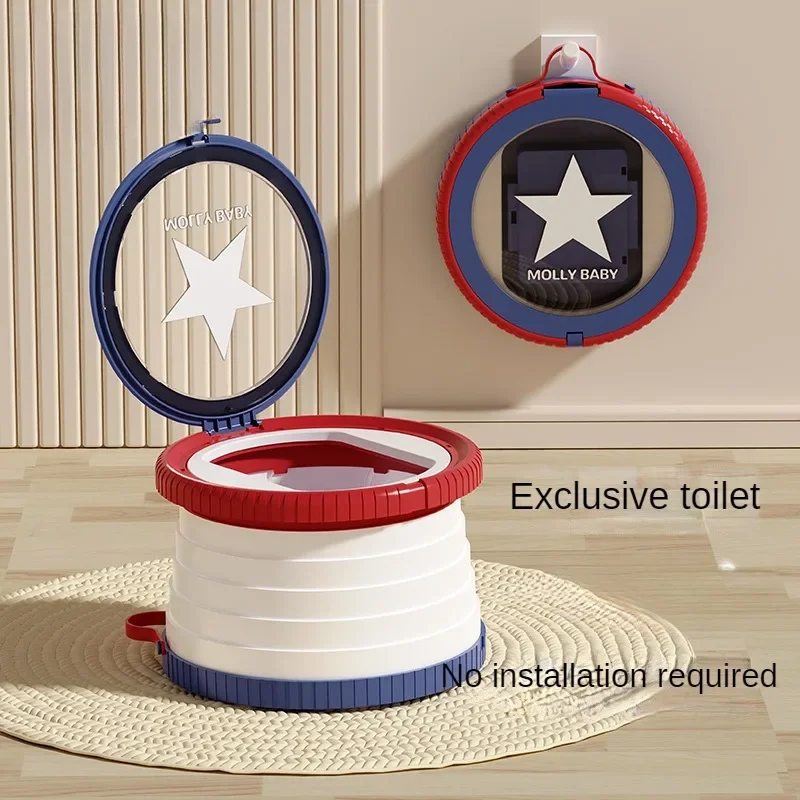 Urinoir d'urgence portable pour enfants, petite toilette pliante, pot de voyage, sortie en voiture, mâle et femelle, bébé