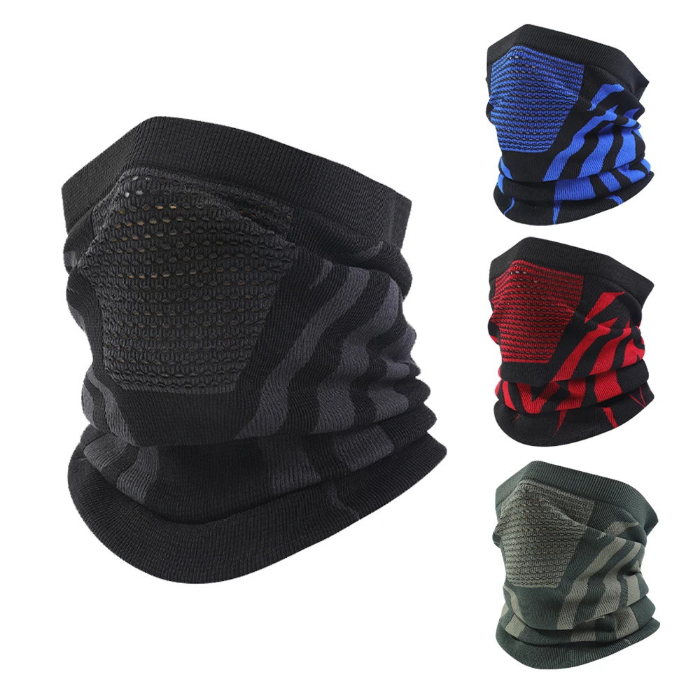 Écharpe chaude coupe-vent pour Sports de plein air, demi-masque pour course à pied, cyclisme, ski, élastique et respirant, pour vélo et moto