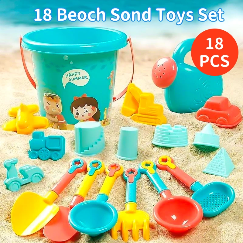 Jouets de plage pour enfants, jeux de plein air d'été, jeu de sable, seau en plastique, bouteille d'arrosage, pelles, jeu d'eau de plage, jouets, outils Gifrs