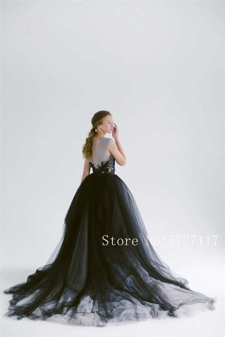 Col rond argent et noir deux pierres robes de mariée avec cristaux robe de mariée Sexy robes de mariée robe de mariages