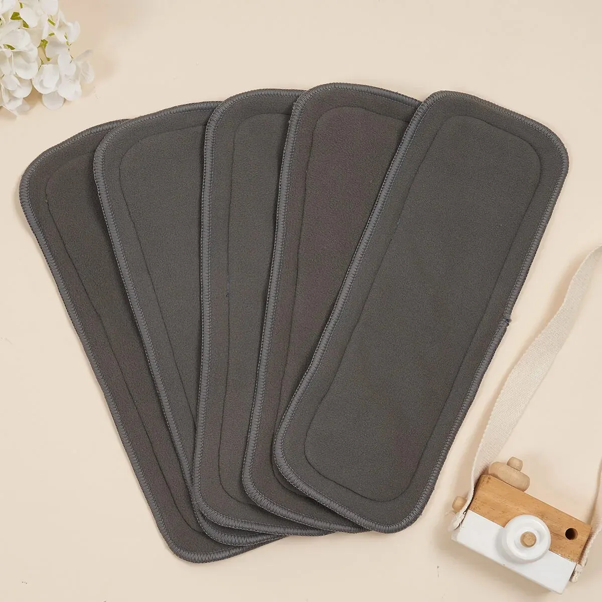 Super absorbant 5 couches de charbon de bambou insérer réutilisable bébé couche-culotte insérer pour bébé couche-culotte en tissu