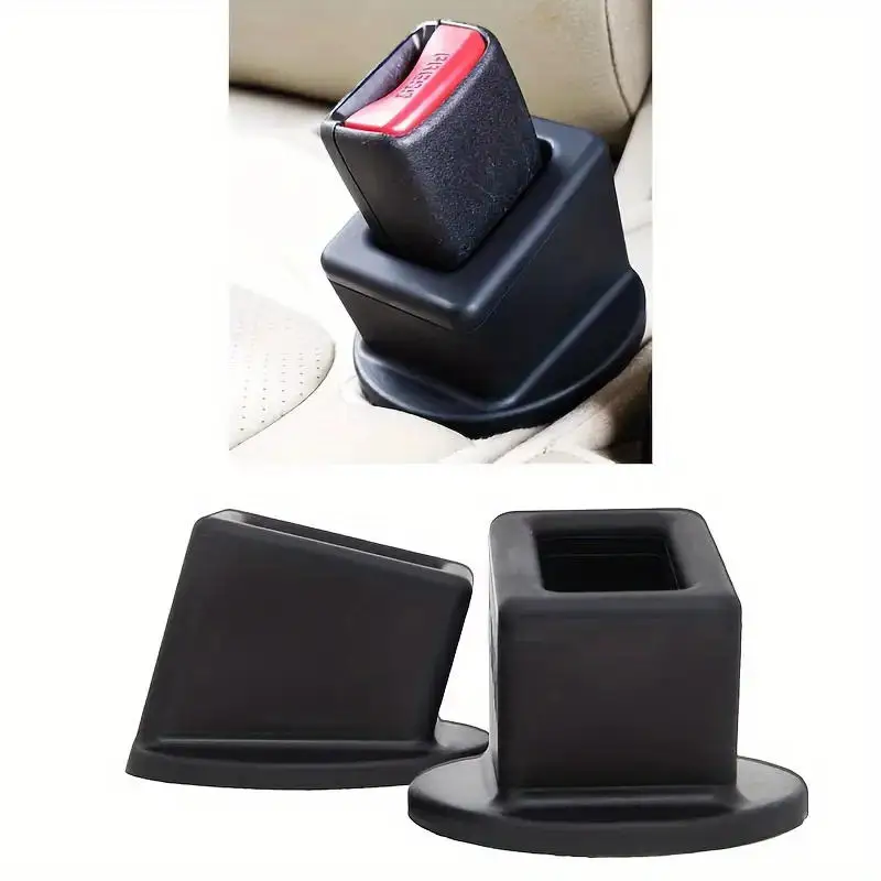 Dispositif vertical de verrouillage de ceinture de sécurité de voiture, 1 pièce, support de fente pour carte, boucle en Silicone, couvercle de protection, support de ceinture, accessoires de voiture