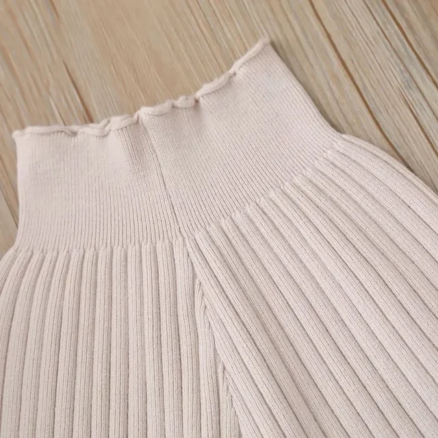Pantalon tricoté à jambes larges pour garçons et filles, pull coréen décontracté pour enfants, ample, rayé, nouvelle collection automne 2024 – Image 4