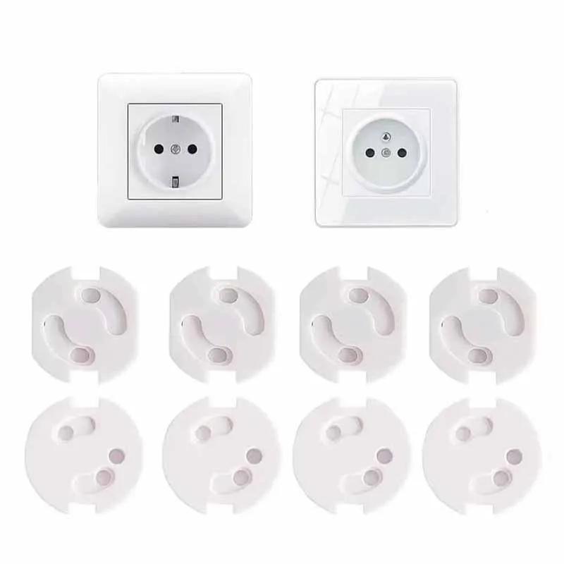 10 pièces bébé sécurité enfant prise électrique prise Protection sécurité biphasé coffre-fort serrure couverture enfants prises couverture bouchons