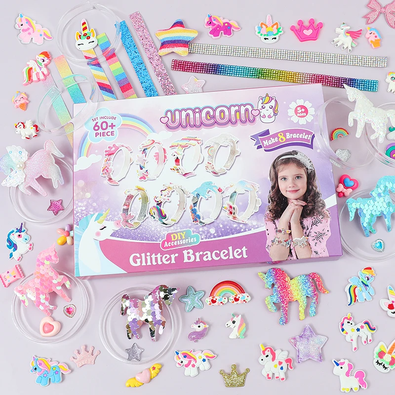 Fabrication de kits d'outils de bracelets pour filles de 5 à 12 ans - Création de jouets artisanaux pour cadeaux d'anniversaire - Prix de classe, activités de fête