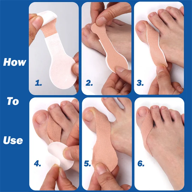 Pexmen 1/3/5/10Pcs Moleskin Turf Toe Strap with Pressure Sensitive Adhesive Plantar Fasciitis Relief Strips Relieve Big Toe Pain – Image 4
