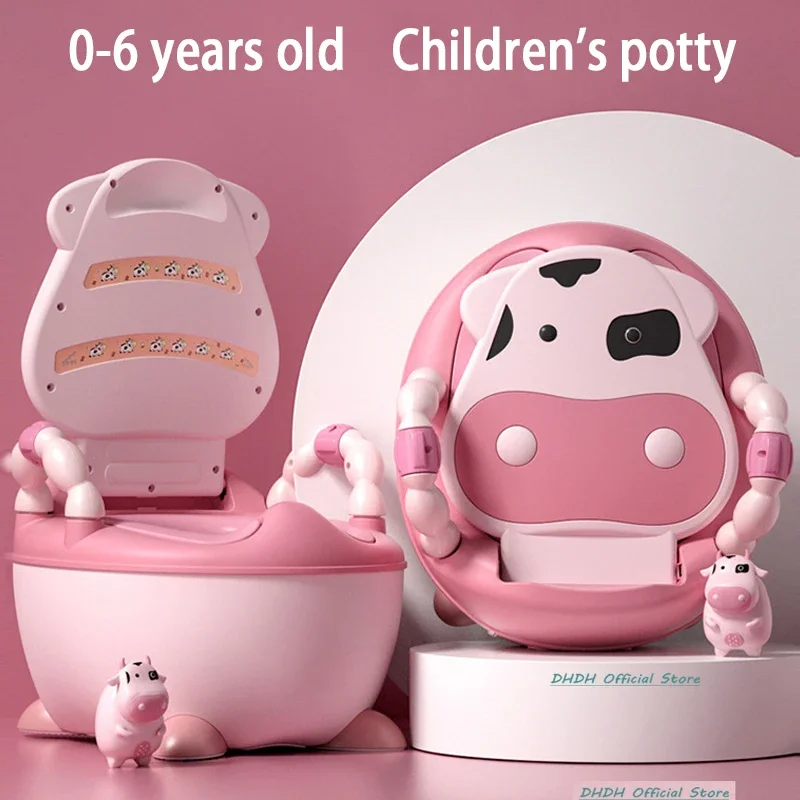 Siège de toilette pour bébé, pot pour enfants de 1 à 6 ans, mignon, facile à nettoyer, tabouret portable pour garçons et filles, siège d'entraînement sûr, WC