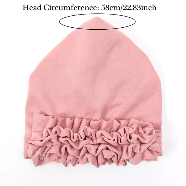ChimCrinkle-Écharpe de sauna pour femmes musulmanes, chapeau de chimio, casquettes Hijab, soins des cheveux, bonnet turban solide, vêtements de sauna africains, document – Image 2