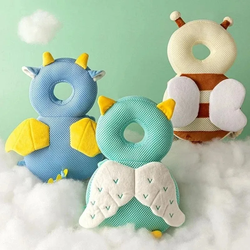 Sac à dos de protection de tête de bébé, oreiller pour enfants de 1 à 3 ans, coussin de protection en coton PP doux, oreillers de sécurité de dessin animé
