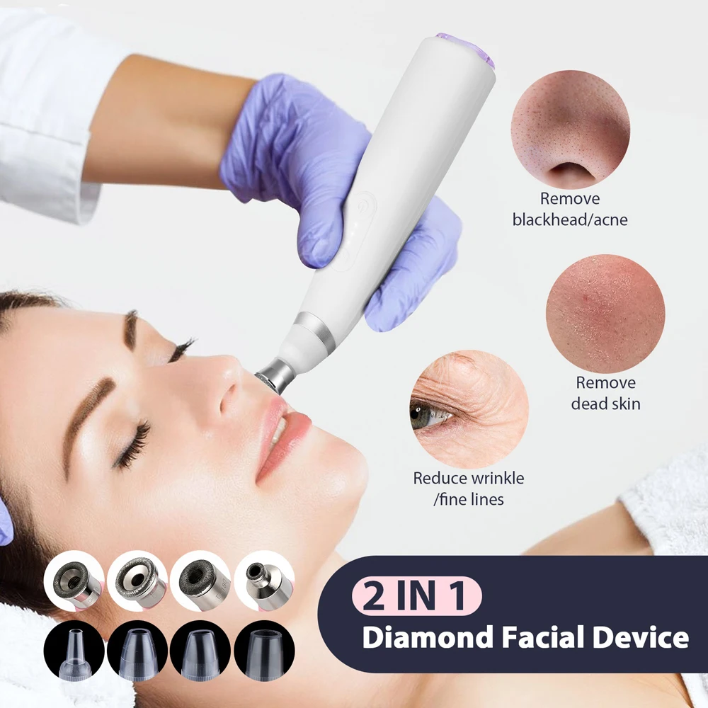Appareil de peeling facial anti-âge Diamond MicrodermDelhi, élimination des points noirs, tonification de la peau, appareil de beauté à domicile, SPA