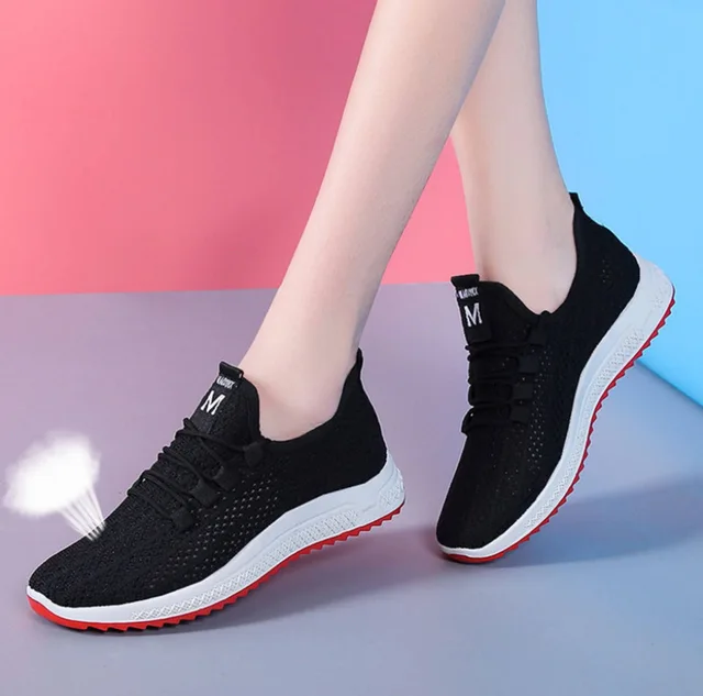Chaussures en maille respirante, chaussures en tissu vieux pékin, chaussures en maille ajourée, chaussures simples décontractées à semelles légères et souples – Image 2