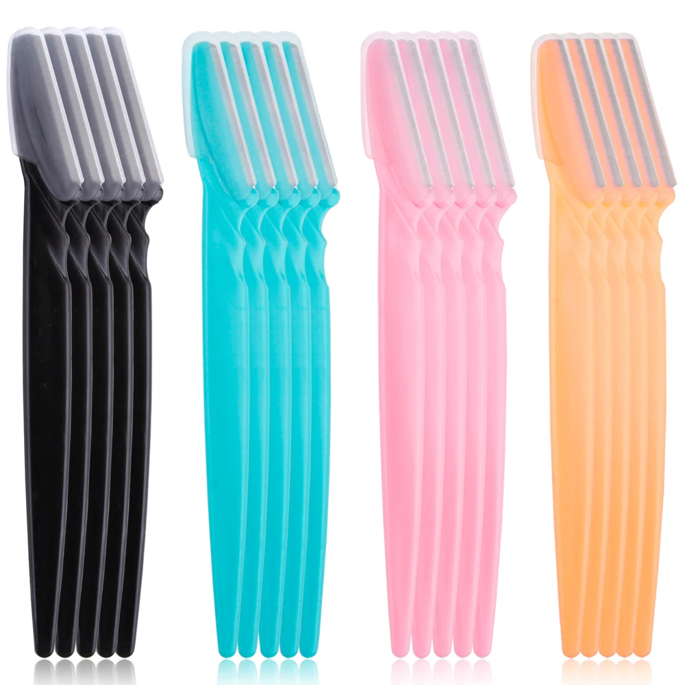 3/4/10 pièces rasoir de sourcils lame de visage rasoir Portable épilation des sourcils épilation sécurité sourcil coupe femme outils de maquillage