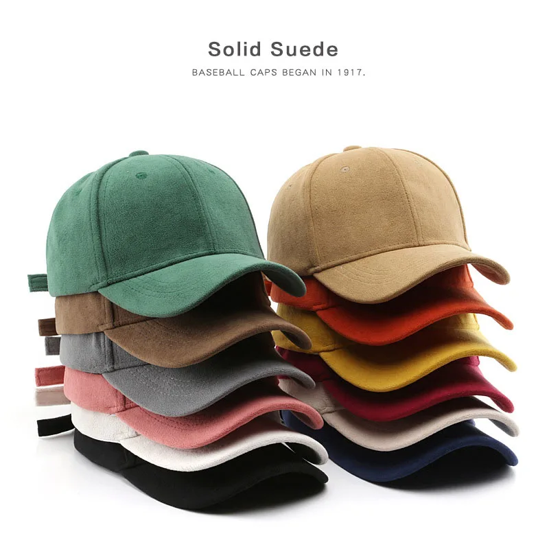 Casquettes de Baseball décontractées pour femmes hommes mode chapeau en daim automne hiver casquettes de soleil en plein air chapeaux à rabat unisexe couleur unie chapeau Hip Hop