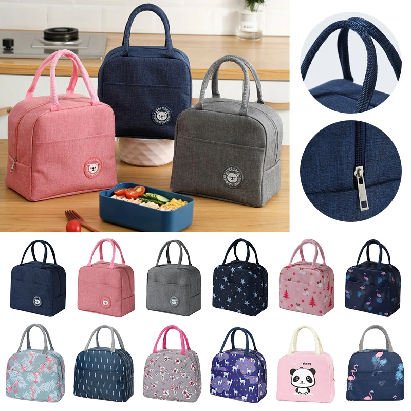 Sac à déjeuner poignée isolation sac isotherme pour femmes enfant boîte à déjeuner pique-nique voyage Portable stockage des aliments petit déjeuner sac alimentaire thermique