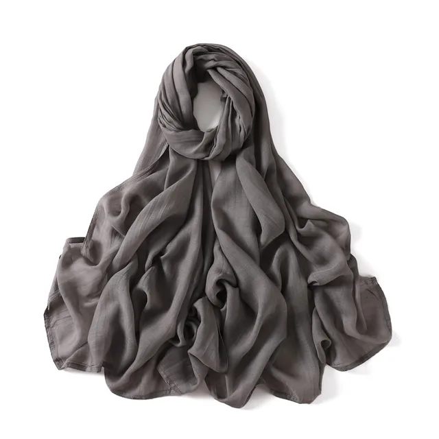 Femmes grande taille plaine solide coton rayonne Hijab écharpe dame haute qualité enveloppes et châles Musulman bandeau islamique Turban 180*95Cm – Image 4