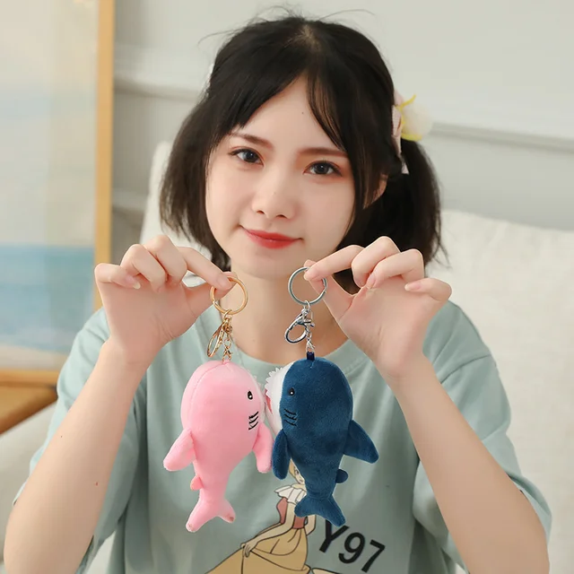 Simulation de requin créature marine, poisson bleu rose gris, poupées Super douces, oreiller de dessin animé, décor de lit, cadeau d'anniversaire pour filles et garçons – Image 3
