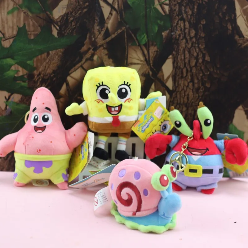 Anime Bob l'éponge Squarepants Patrick Star Squidward Eugene H. Krabs Gary peluche jouet pendentif porte-clés cadeau d'anniversaire pour enfant