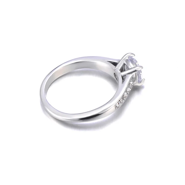 JeeMango acier inoxydable cubique zircone bague de mariage Bijoux de mode bague de fiançailles pour les femmes Bijoux Femme cadeau JR23075 – Image 3