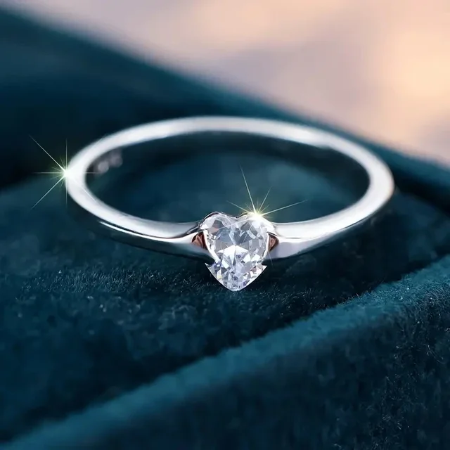Huitan – bagues minimalistes en zircone cubique pour femmes, bijoux de mariée, promesse éternelle, accessoires élégants et tendance – Image 2