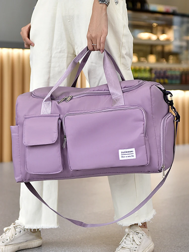 UNIXINU Sac de voyage à main de grande capacité pour week-end Sacs de sport de nuit avec compartiment à chaussures Sacs de sport et de fitness pour femmes
