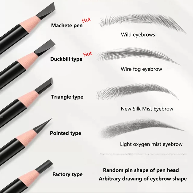 Crayon à sourcils à ligne de traction, ne affûte pas besoin de crayon à sourcils, rendu des couleurs naturel, résistant à la sueur et aux taches – Image 5
