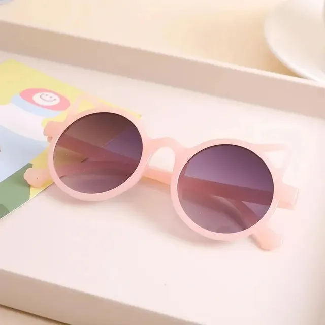 Lunettes de soleil avec oreilles d'animaux de dessin animé pour filles et garçons, protection solaire extérieure pour enfants, belles lunettes de soleil vintage, protection classique pour enfants – Image 6
